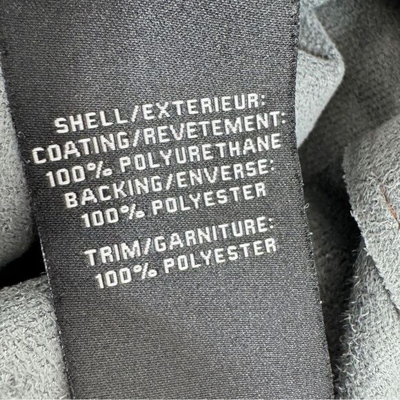 7 For All Mankind Crossover Waist Faux Leather Crop Pants Chestnut Brown Medium - Picture 8 of 11